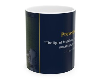 Lustige christliche Tasse | Sprüche 18:6 | Lade mich nicht ein | Humorvolles Glauben Geschenk | Kirche Humor