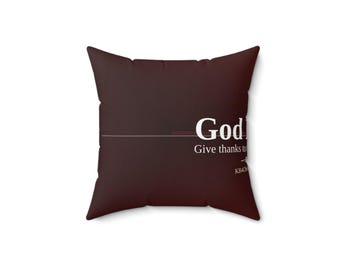 Gott ist gut. Christliches Dekokissen | Psalm 107:1 | Glaube Wohnkultur