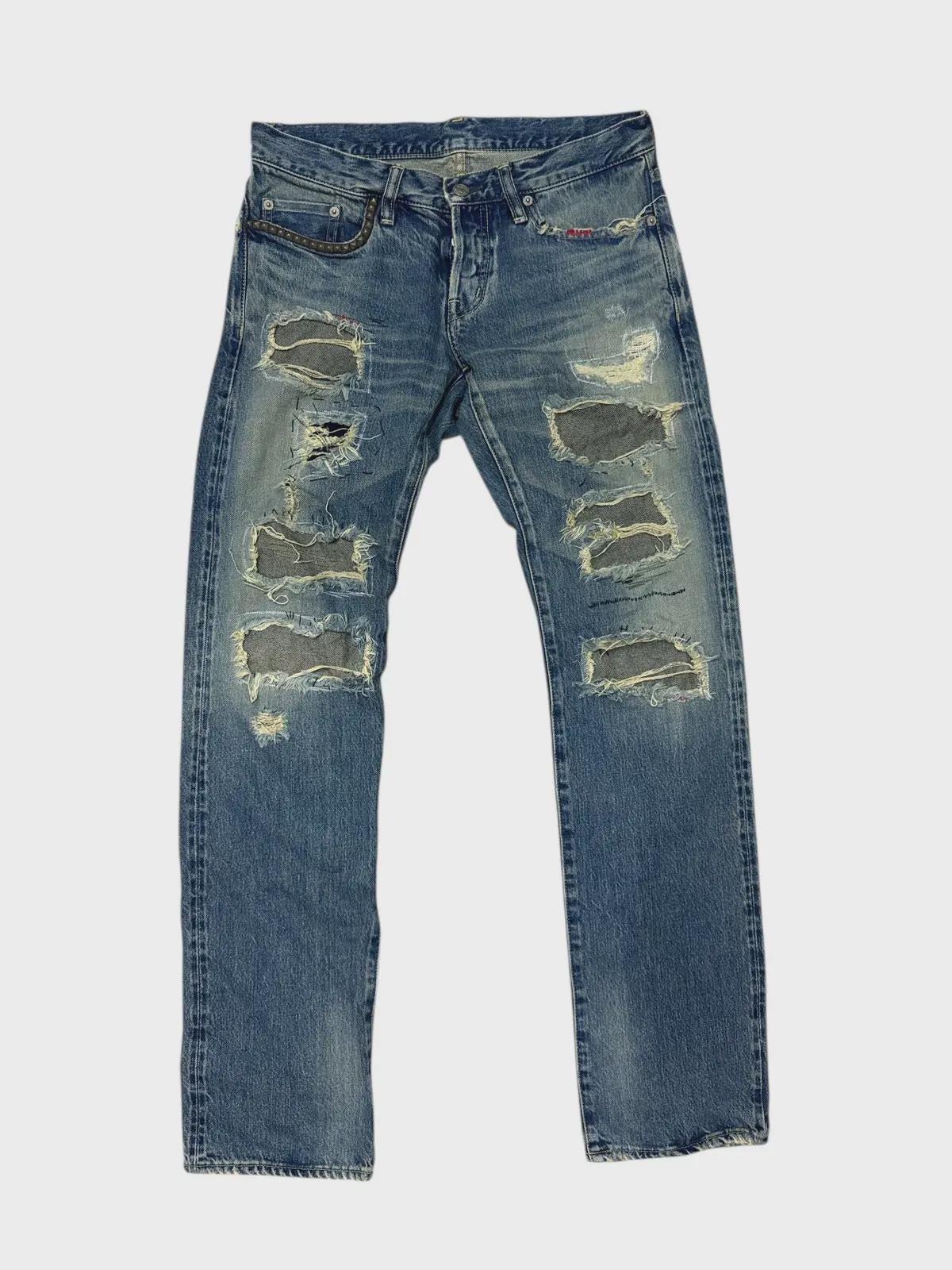 Hysteric Glamour Studded Jeans - Etsy Canada