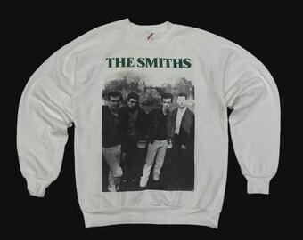 Sudadera vintage de The Smiths de los años 90, cuello redondo, talla grande.
