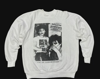 Sudadera vintage de 1978 de Adam and The Ants con cuello redondo, talla grande, fabricada en EE. UU.