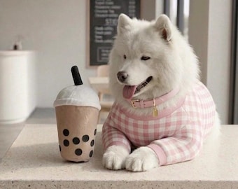 Boba Milk Tea Dog Toy – Squeaky Plush for Small Medium Dogs