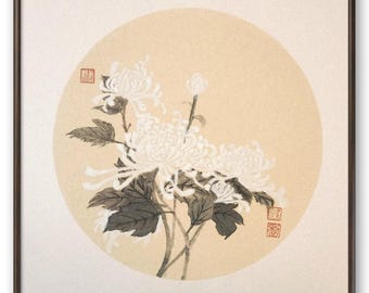 Mother's Day  gift 10"×10"Framed Hand-Paint Painting Chinese Art