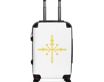 Maleta Brújula Nórdica Dorada / Maleta de Viaje Minimalista Escandinava