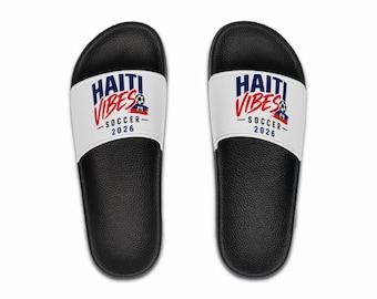 Haiti Vibes Soccer Sandals 2026 | Haitian Pride Slides | Unisex