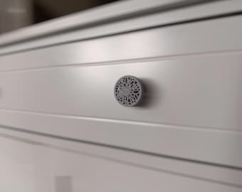 Tirador de tocador minimalista de mármol, armario, decoración, dormitorio, acogedor