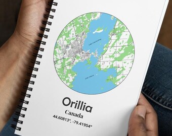 Orillia Ontario Notebook | Lake Simcoe Journal | Minimal Cottage Country Notebook | Canadian Travel Journal | Orillia Writing Notebook