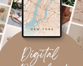 Instant Download New York City Map Print | Aesthetic NYC Wall Art | Minimalist Urban City Poster | Modern Digital Wall Decor | Travel Gift
