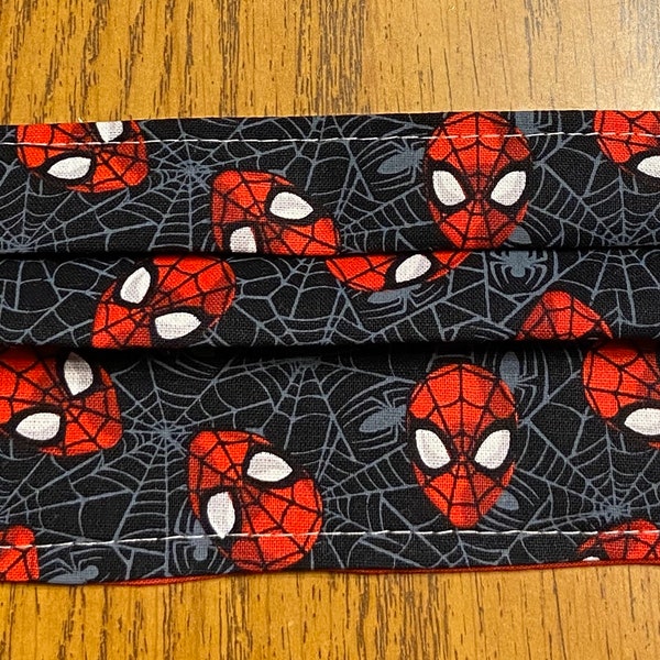 Reusable Face Mask | Cotton Face Masks | Washable Face Mask | Pleated Face Mask | Spider-Man mask