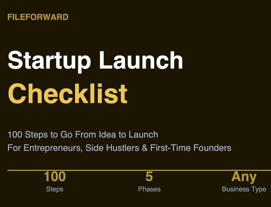 Startup Launch Checklist — Step-by-step Business Launch Guide for New ...