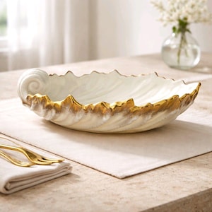 Plato Lenox Nautilus Shell con borde dorado