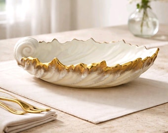 Lenox Nautilus Shell Dish mit Goldrand