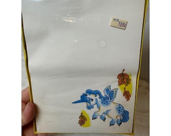 Vintage 1984 Lady's Choice Stationery Winged Unicorn Pegacorn 30 Sheets 20 Env