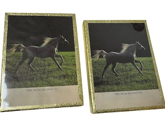 Vintage Antioch Bookplate Company Horse Bookplates Set of 2 Boxes Made in USA