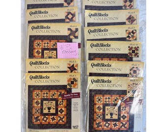 Jo-Ann QuiltBlocks Spice Meadows 11 Kit Lot Blocks 1-12 Missing #3