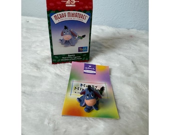 Hallmark Merry Miniatures Eeyore Winnie the Pooh Christmas Figurine 1999