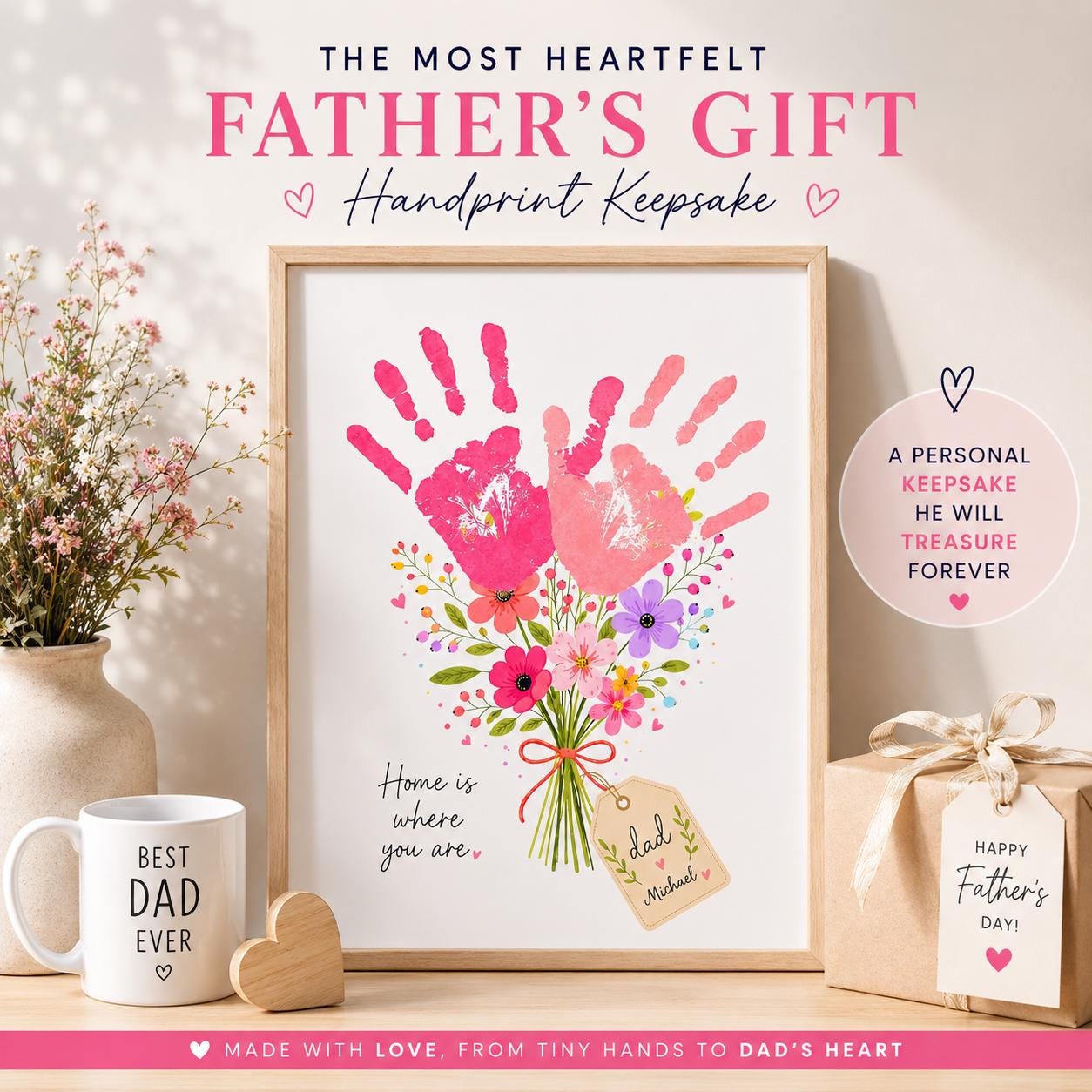39 Creative Mummy Crafts for Kids: Super Simple & Fun! 32 Personalized Handprint Flower Bouquet Art, Home Is Where You Are…