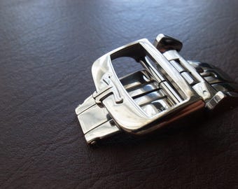 16mm 18mm スチール製展開式バックル（JLC ジャガー・ルクルト用）