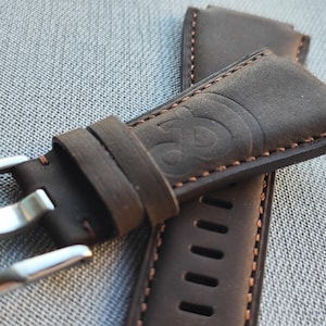 BR 24mm Leather Strap with Buckle for Bell and Ross BR 01 03 BR01 BR03