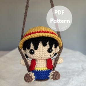 Modello digitale in PDF per appendiabiti a forma di Luffy