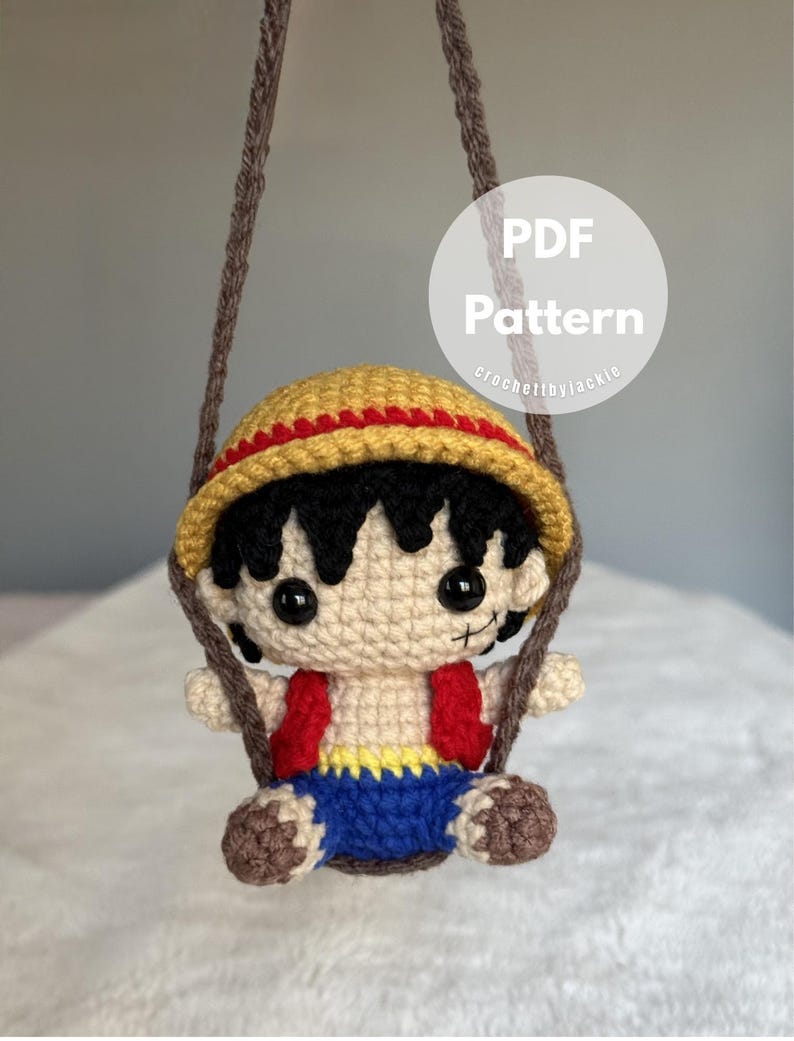 Luffy Car Hanger Digital PDF Pattern image 1