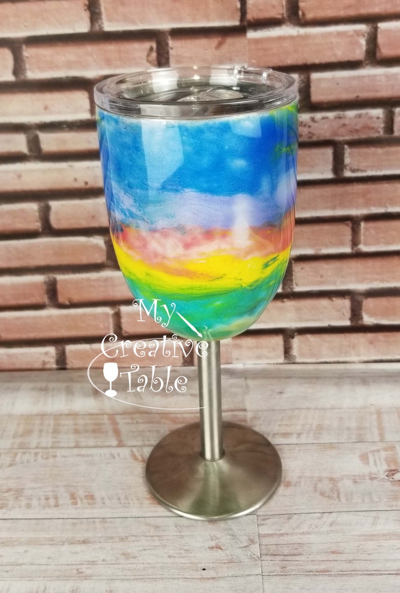 Wine Glass With Lid/ Stainless Steel Wine Glass/beach Etsy