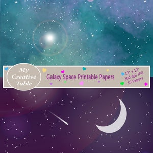10 Galaxy Digital Paper Space Printable Paper Stars Nebula - Etsy