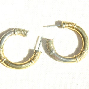 VGT HALF HOOP Earrings,vintage medium half hoop earrings,vintage half circle earrings,vintage semi circle hoop earrings,open hoop earrings