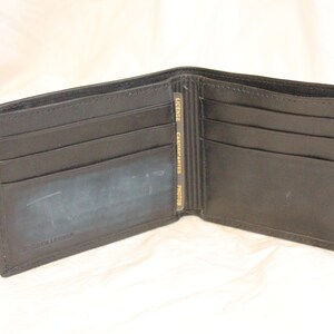 VGT BLACK LEATHER Wallet, vintage black wallet men, vintage black wallet biker, vintage bifold wallet, mens vintage bifold wallet, bifold wallet