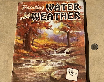 1970s,WALTER FOSTER NATURE painting book,vintage learn to paint,walter foster painting books,vintage paint guide book,vintage paint book