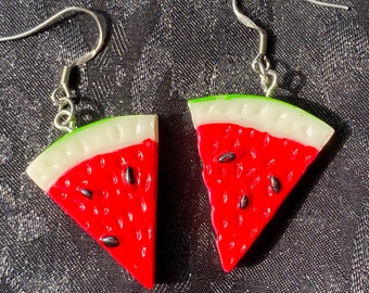 WATERMELON SUGAR EARRINGS,watermelon drop earrings,watermelon slice earrings,watermelon earrings cheap,watermelon earrings cute,fruit slice