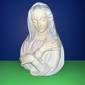 VINTAGE VIRGIN MARY Bust,vintage virgin mary bust statue,vintage mary bust,vintage Madonna bust,vintage Madonna virgin mary statue,bust mary