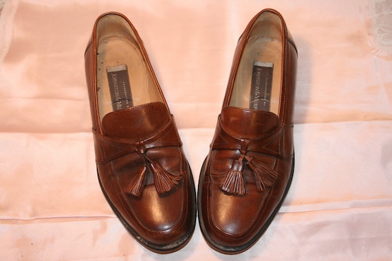 Size 7.5,ROCKER LEATHER LOAFERS,tassel loafers men