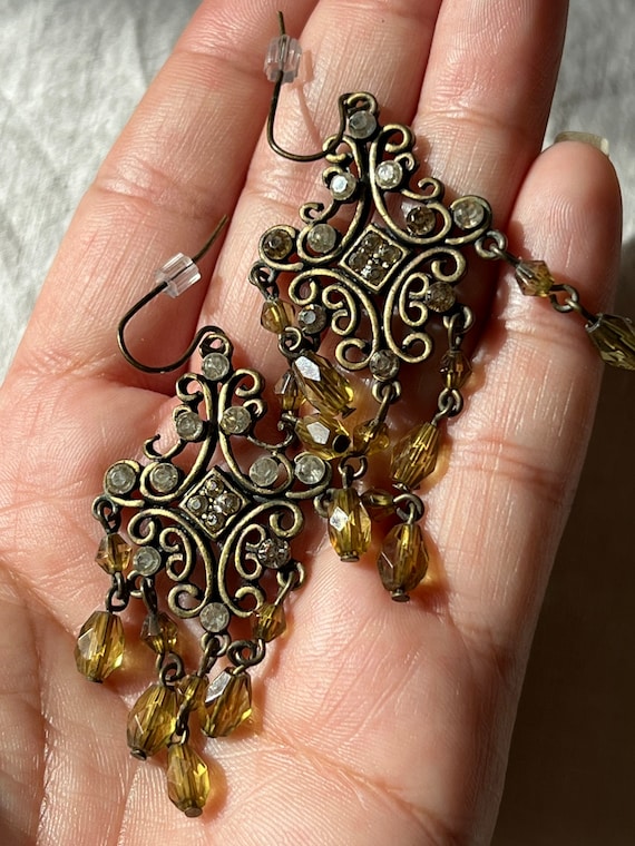 VGT VICTORIAN CHANDELIER Earrings,rhinestone swaro