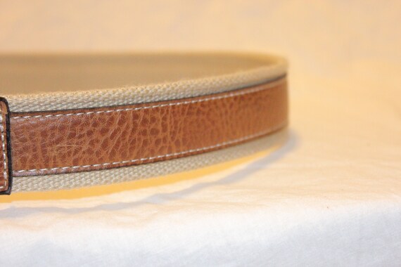 VGT PREPPY LEATHER Belt,vintage brown leather bel… - image 6