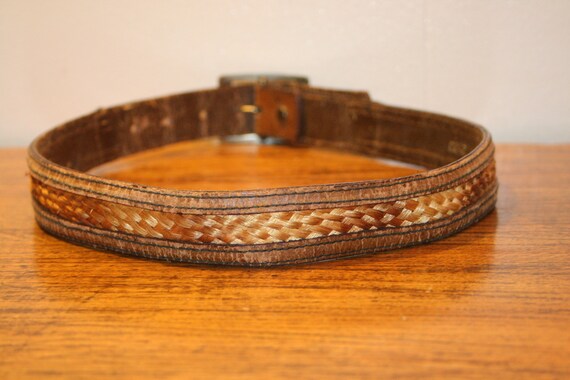 VGT LEATHER BELT,vintage boho leather belt,vintag… - image 6