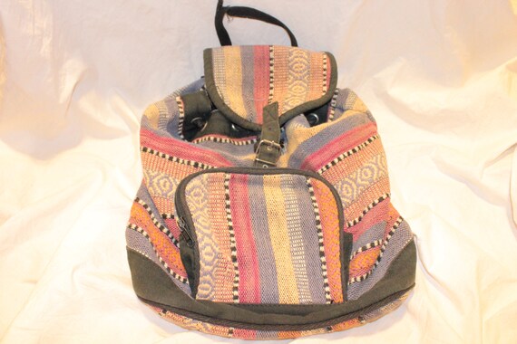 VINTAGE WOVEN ETHNIC Backpack,vintage woven embro… - image 8