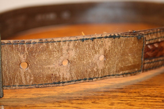 VGT LEATHER BELT,vintage boho leather belt,vintag… - image 7