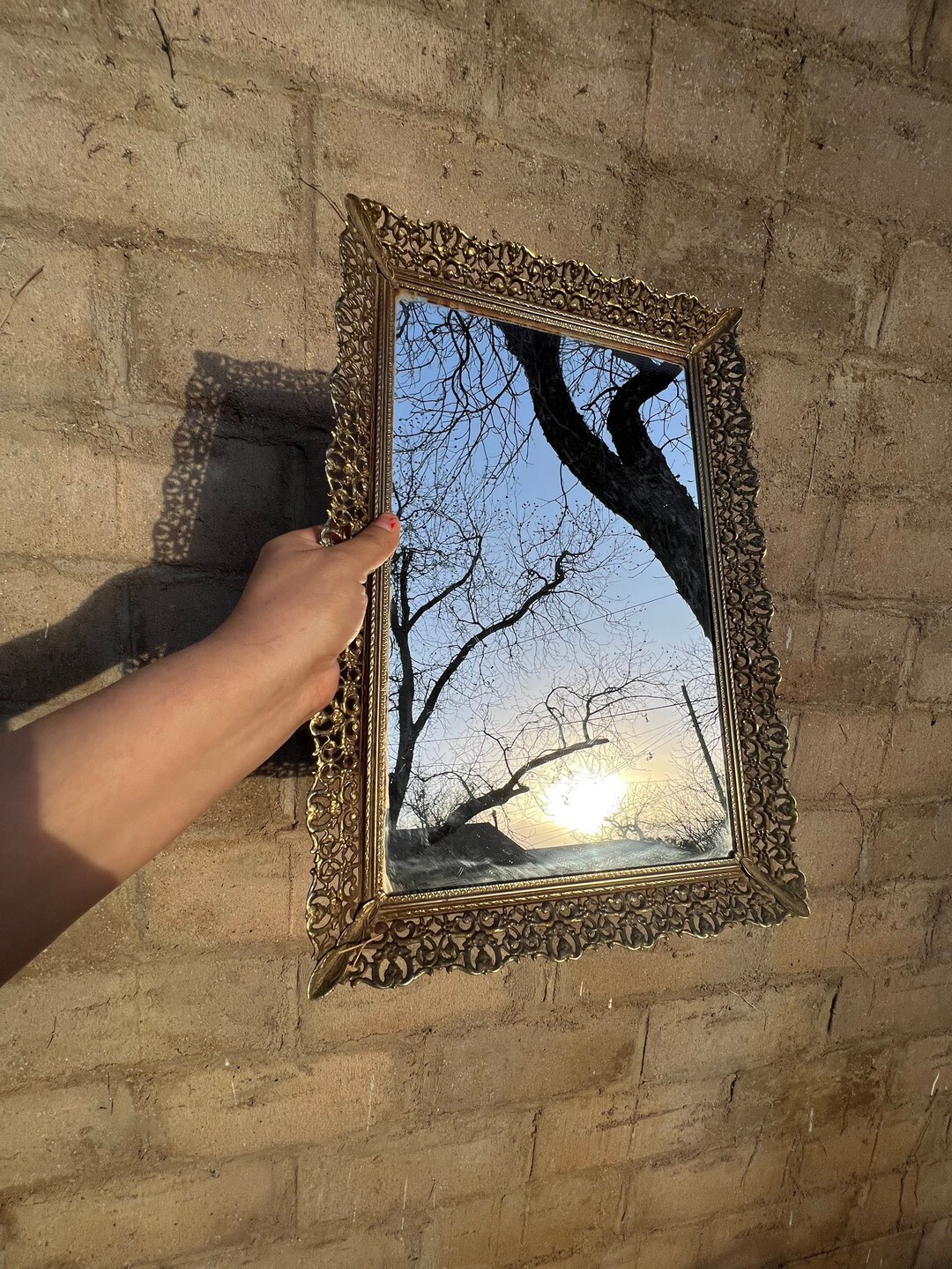 VINTAGE MIRROR TRAY Centerpiecevintage Mirror Traymirror Etsy