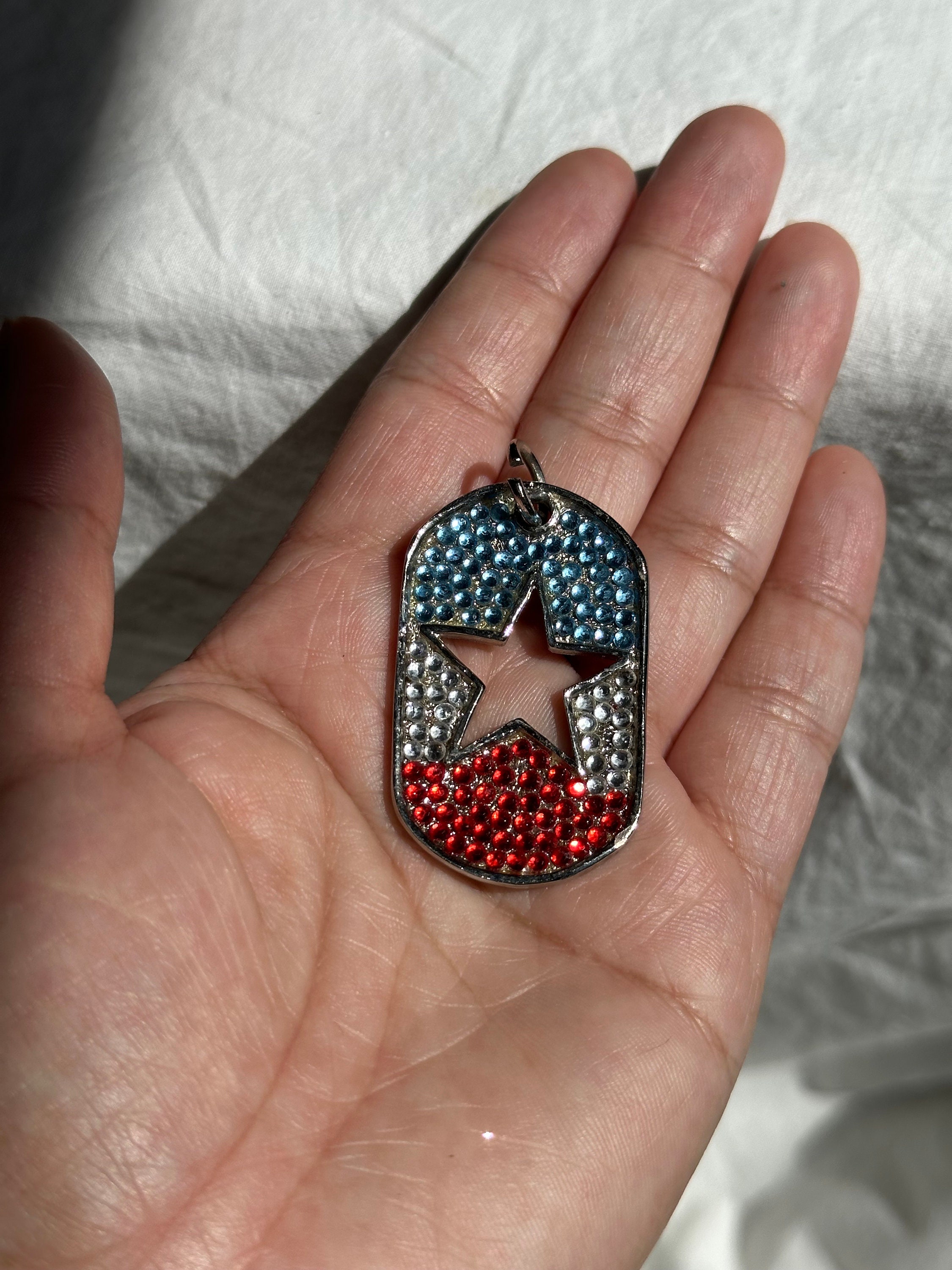 【送料無料ライン/39ショップ】 VGT Y2K Bedazzle Y2k Charm,vintage America Pendant,y2k STAR パンツ