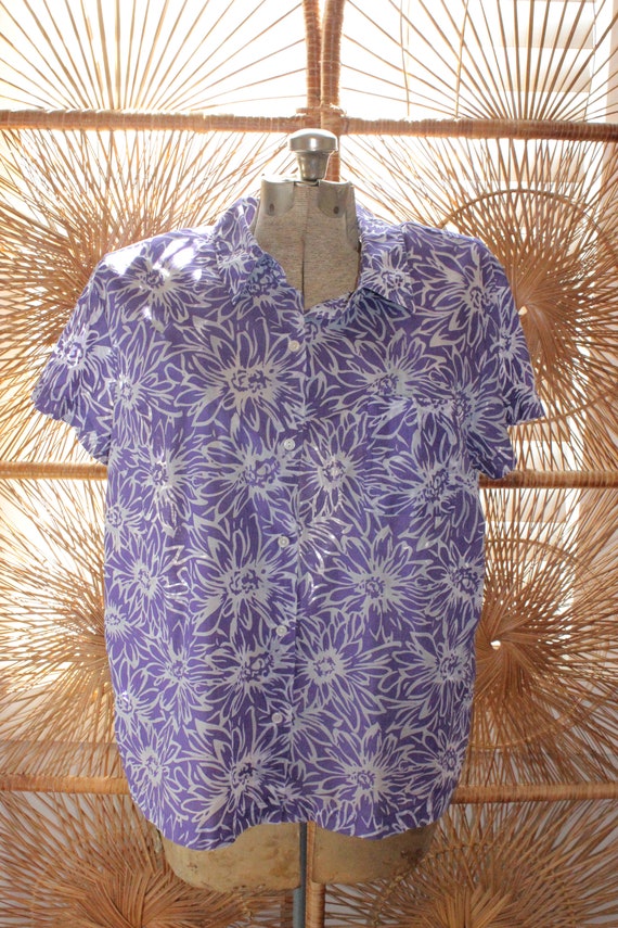 BOHO VINTAGE BLOUSE,vintage flower shirt,vintage … - image 3