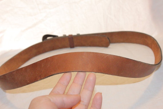 VGT LEATHER BELT,vintage brown leather belt,vinta… - image 4