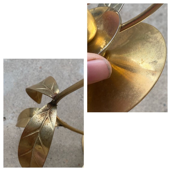 Oriental Brass Candlestick Holders with Butterfly Reflector c. 1900s FREE  SHIPPING!