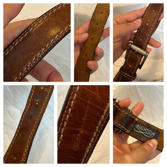 VINTAGE BRIGHTON LEATHER Belt,vintage leather bel… - image 10