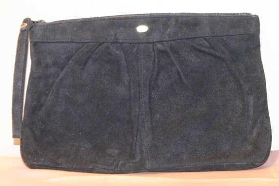 VINTAGE SUEDE CLUTCH,vintage clutch,clutch bag,cl… - image 1