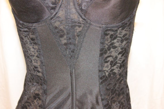 VINTAGE LACE CORSET Tops,black vintage corset top… - image 9