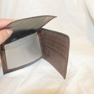 VGT LEATHER WALLET, billetera de cuero bifold vintage, billetera de hombres bifold, billetera de cuero marrón vintage, billetera de viaje para hombres, billetera de cuero bifold para hombres