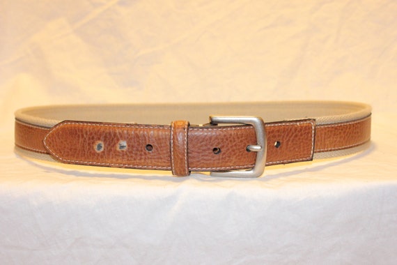 VGT PREPPY LEATHER Belt,vintage brown leather bel… - image 2