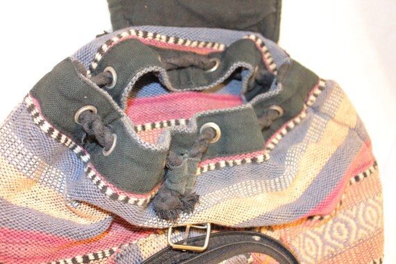 VINTAGE WOVEN ETHNIC Backpack,vintage woven embro… - image 5