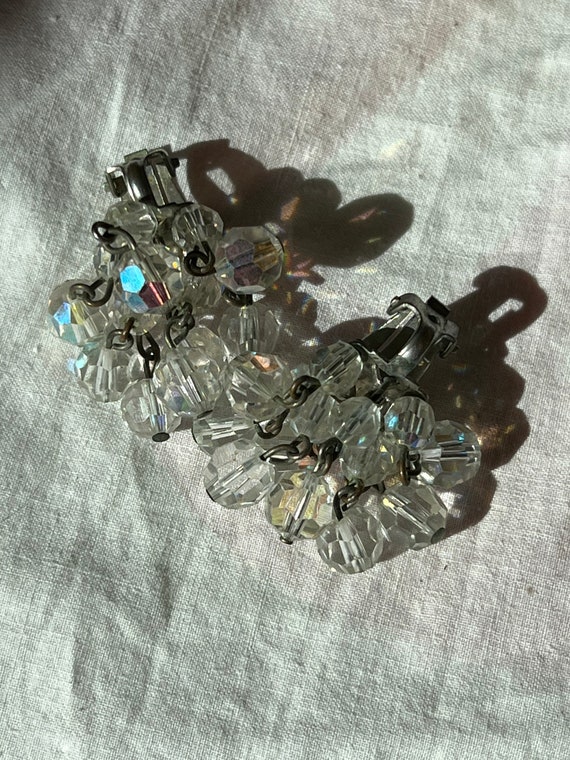 VGT SWAROVSKI GLASS Earrings,vintage wedding swar… - image 1